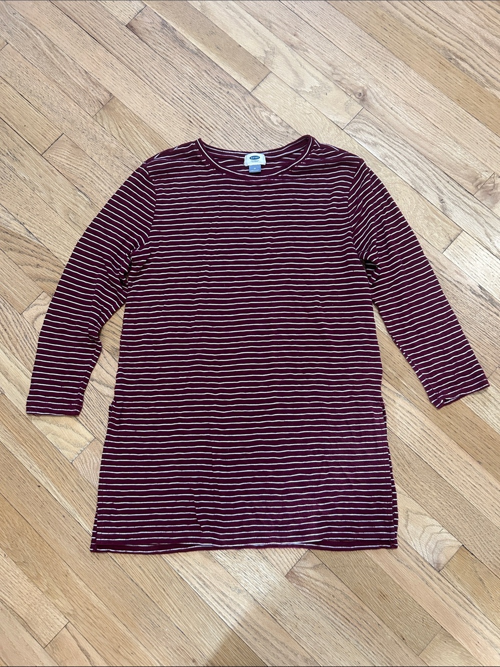 Old Navy Burgundy Striped Top